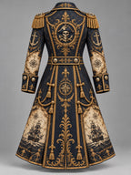 Men’s Fun Pirate-Themed Art Graphic Coat