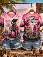 Women's Free Pirate Art Print T-Shirt