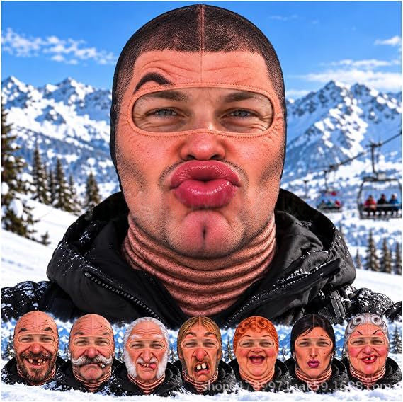 Funny Realistic Ski Face Mask
