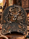 Retro Deer Hunting Print Hat
