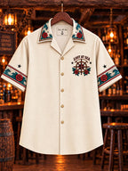 ⚓ Lost At Sea Found At The Bar Vintage Nautical Ship Graphic Hawaiian Shirt