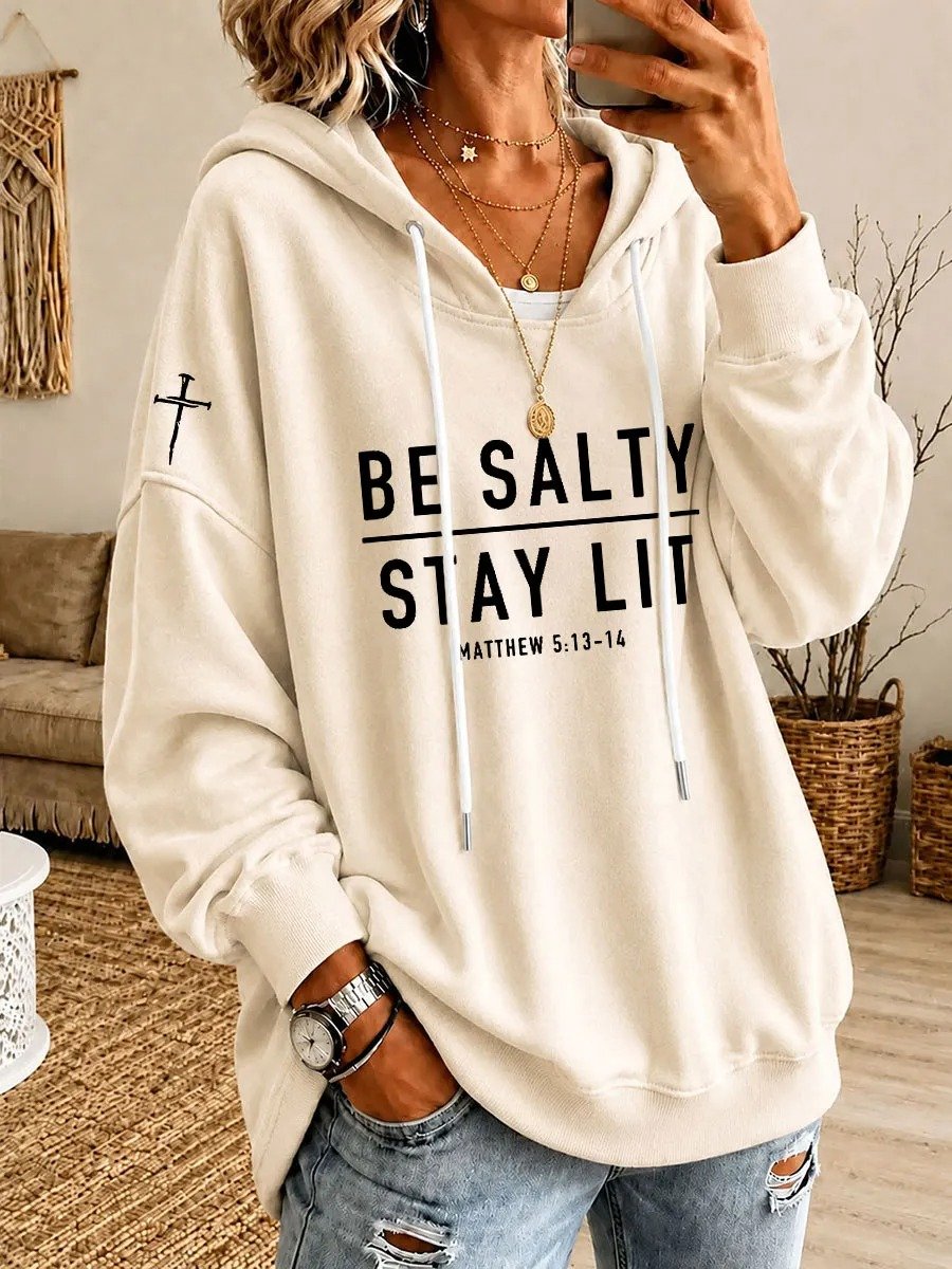 Women'S Faith-Print Hoodie