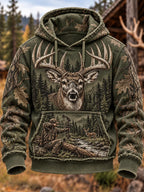 🏹 Bowhunter Deer Hunting Camo Forest Hoodie