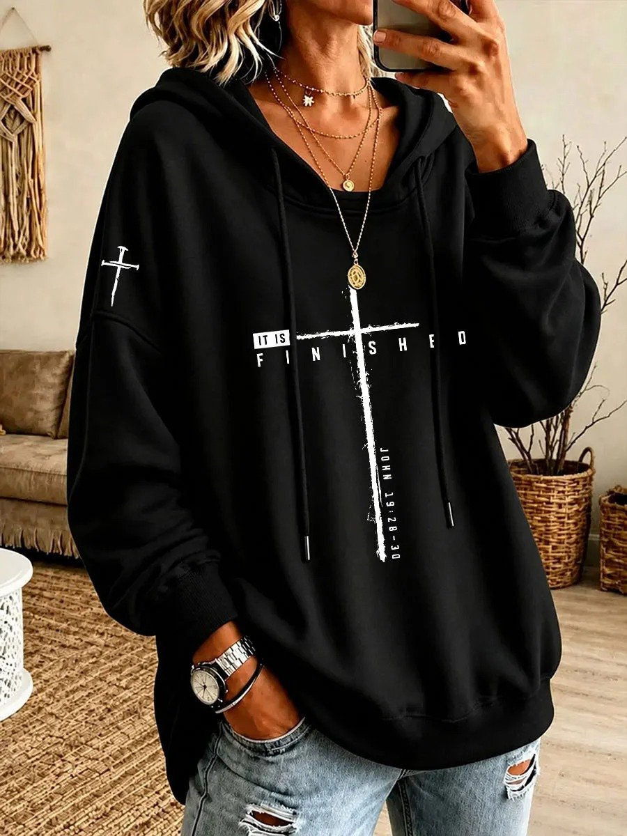 Women'S Faith-Print Hoodie