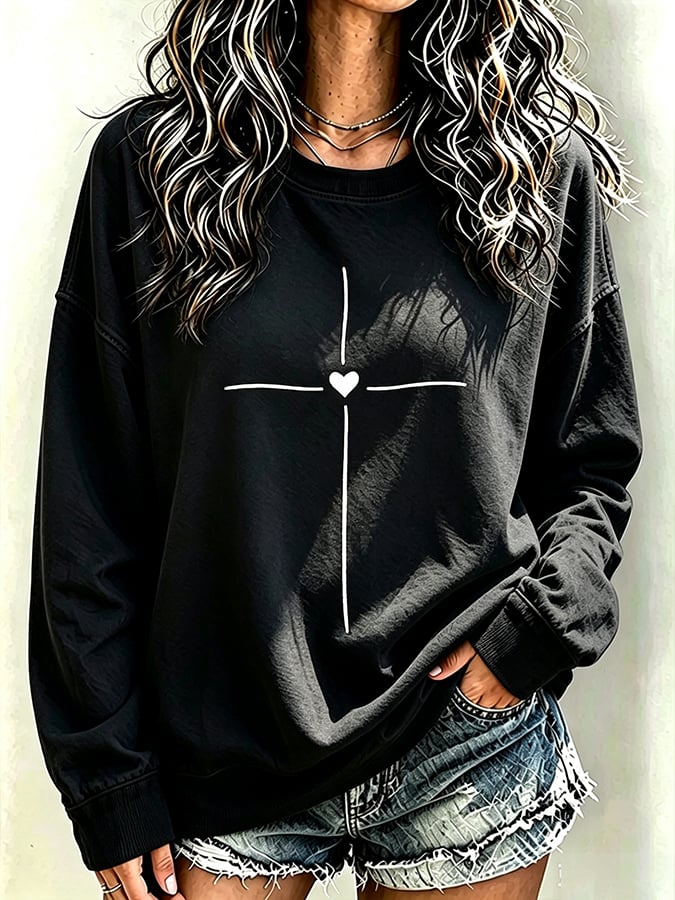 Women's   Faith  Print Hoodie
