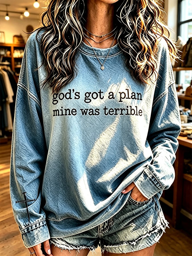 Women's   Faith  Print Hoodie