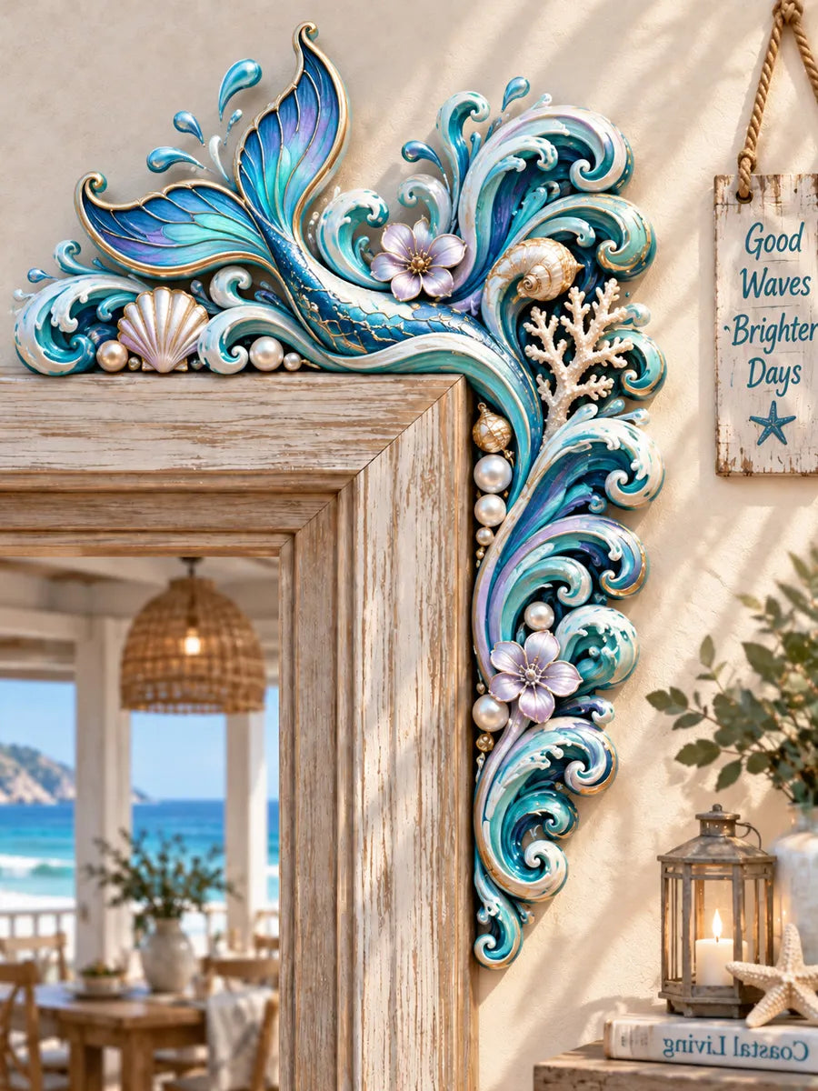 Mermaid & Ocean Wooden Door Frame Decor