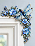Dragonfly Floral Art Door Frame Decor