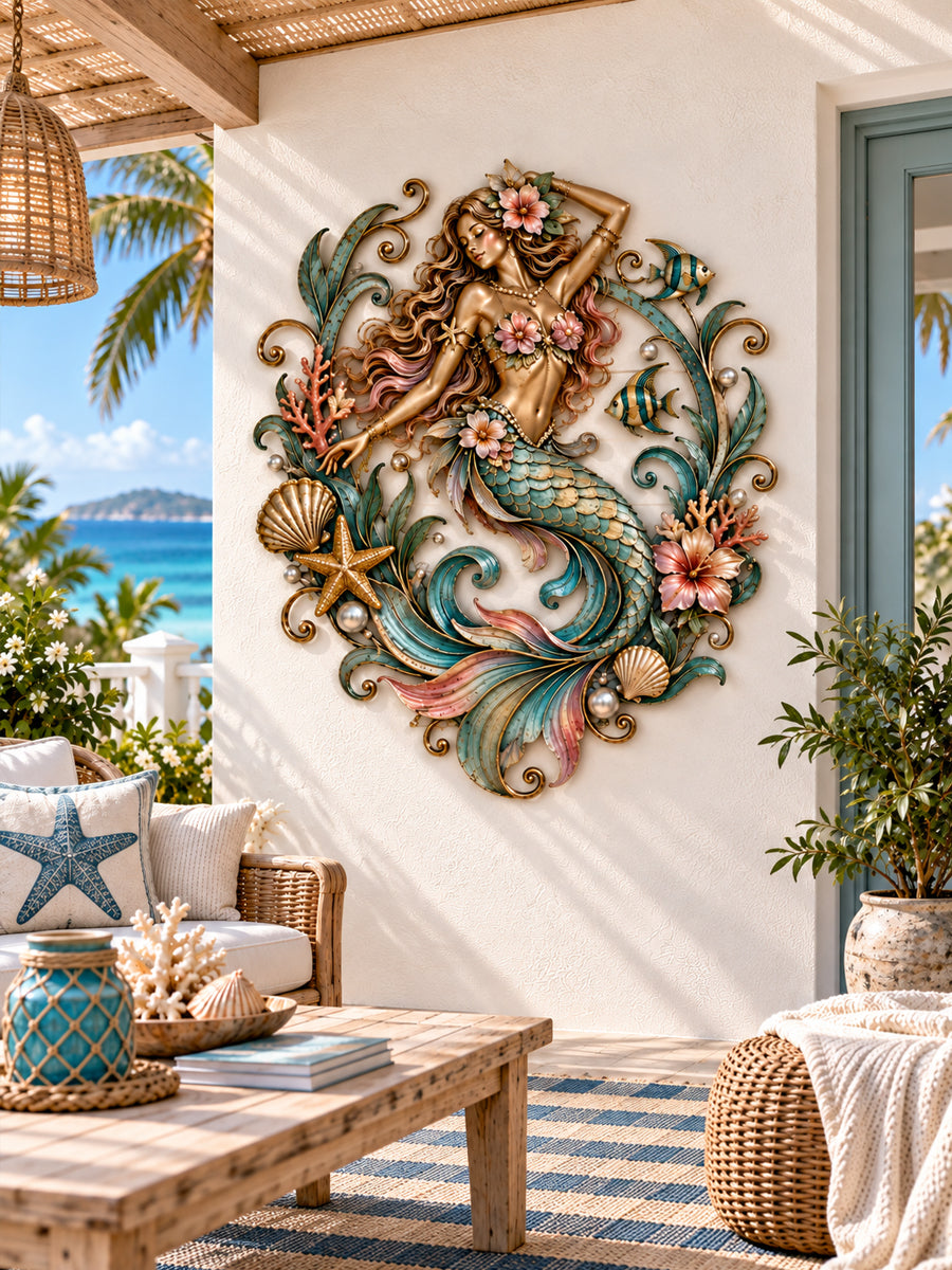 Enchanted Mermaid Coastal Wall Decor