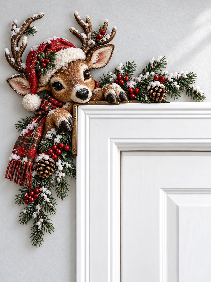 🦌 Christmas Reindeer Door Frame Topper