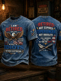 Men's "I am retired" electrician T-shirts
