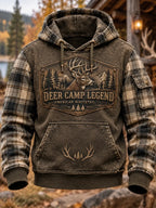 Retro Hunting Culture Print Casual Hoodie