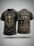 Men’s “Old Knight Legend” Medieval Knight Humor Vintage Graphic T-Shirt