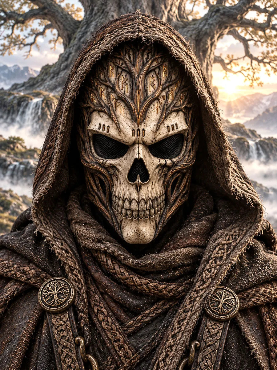Norse World Tree Skull Full-Face Mask