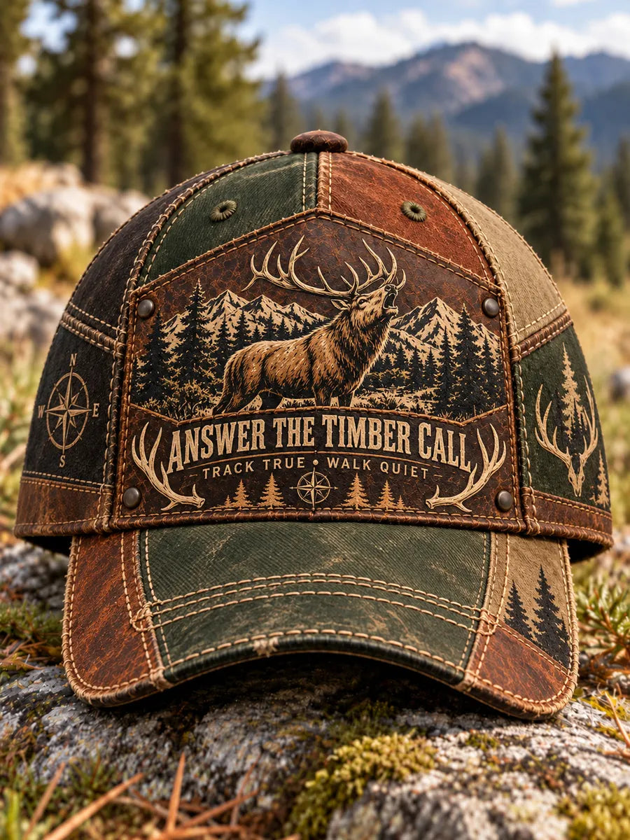 Retro Hunting Season Art Printed Baseball Cap