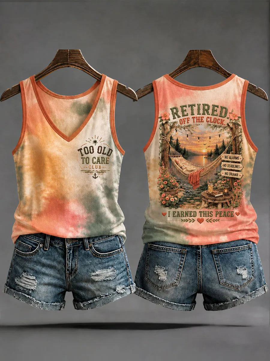 Women's "Retired. Off The Clock. I Earned This Peace" Vests