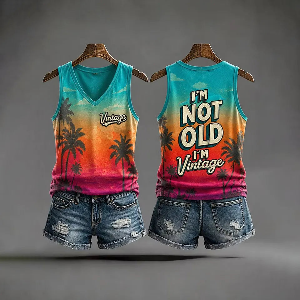 Women's 'I'm Not Old,I'm Vintage' Casual Vests