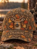 Retro Hunting Season Art Printed Baseball Cap