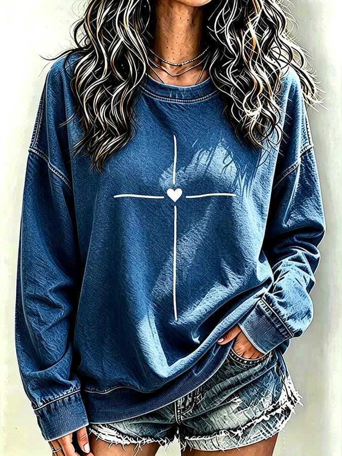 Women's   Faith  Print Hoodie