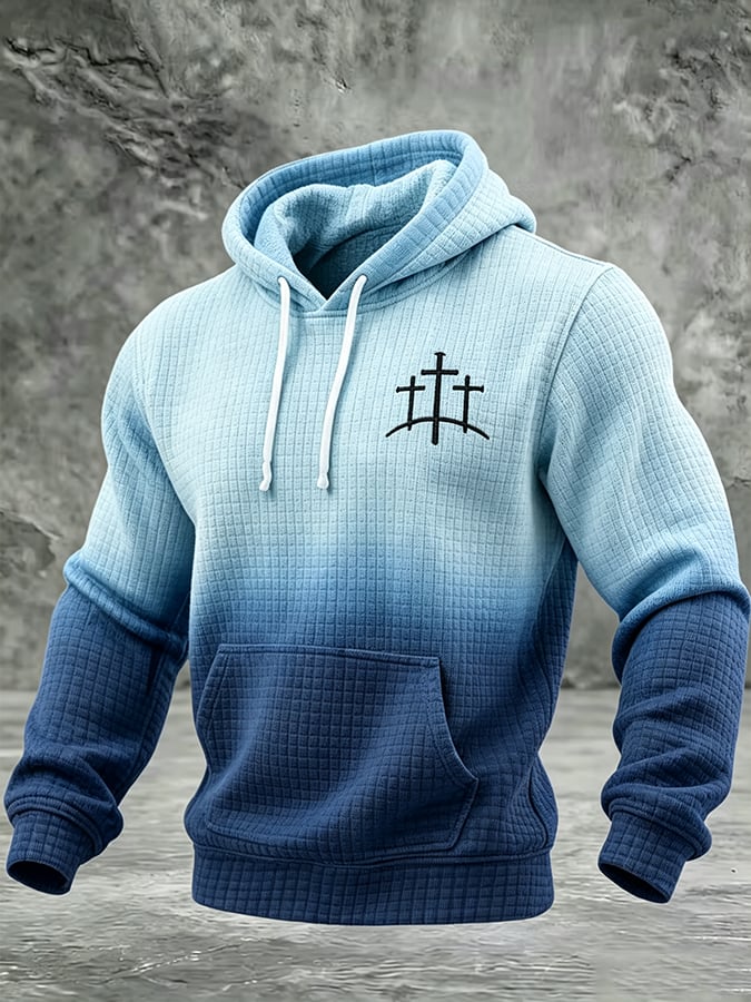 Men'S Faith Casual Printed Hoodie