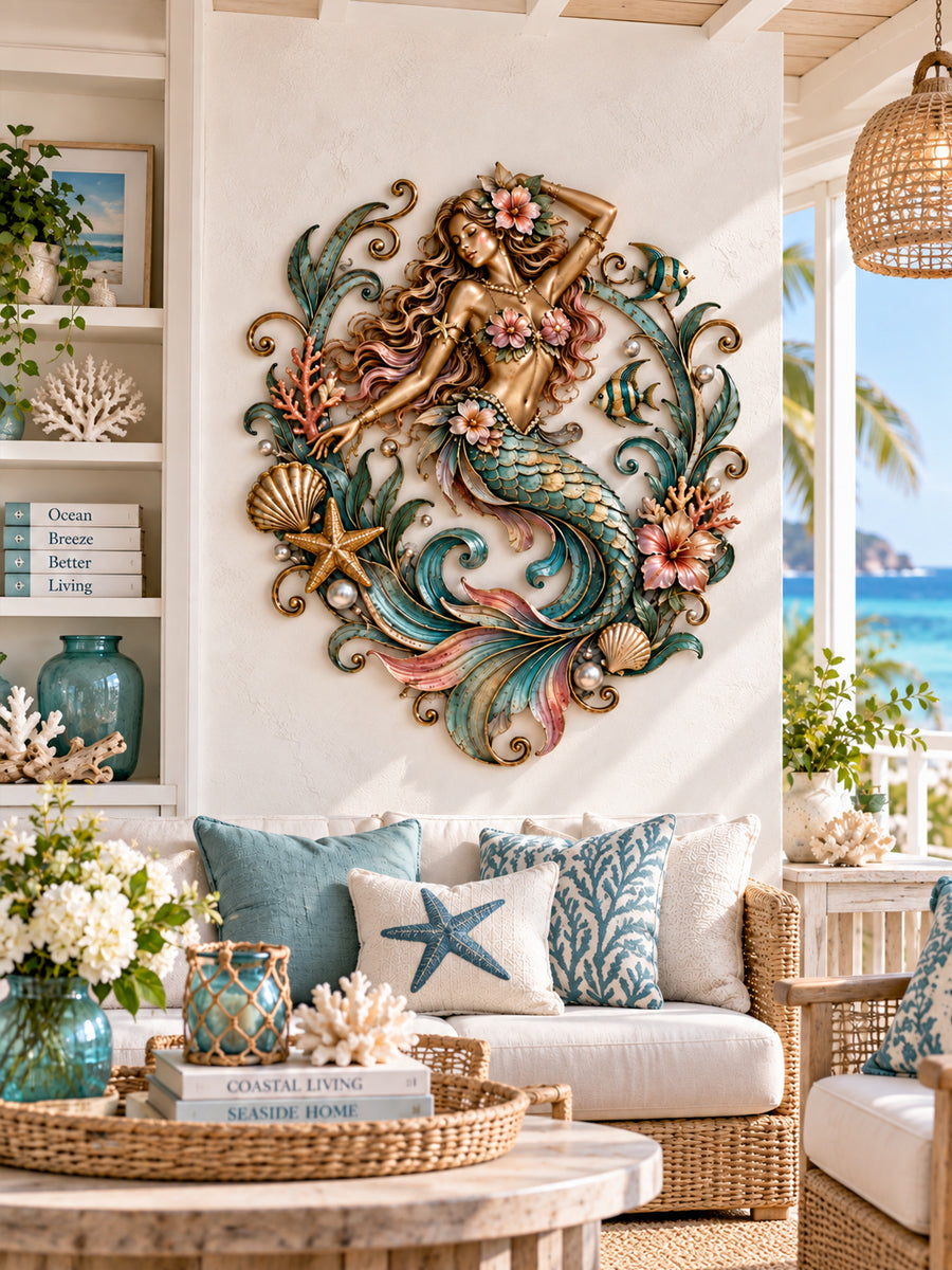 Enchanted Mermaid Coastal Wall Decor