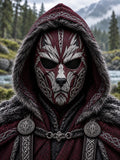Retro Viking Print Face Mask