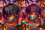 Men's Sunset Rum Pirate Lace-Up Long Sleeve Shirt