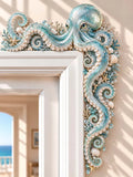 🐙 Blue Ocean Mosaic Octopus Tentacles Wall Corner Decor Sculpture