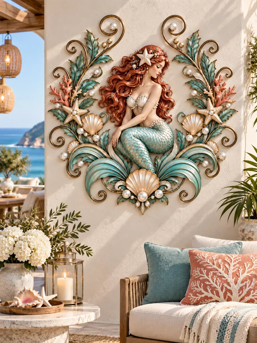 Elegant Mermaid Coastal Wall Decor
