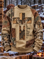 Retro Deer Hunting Art Print Sweatshirt