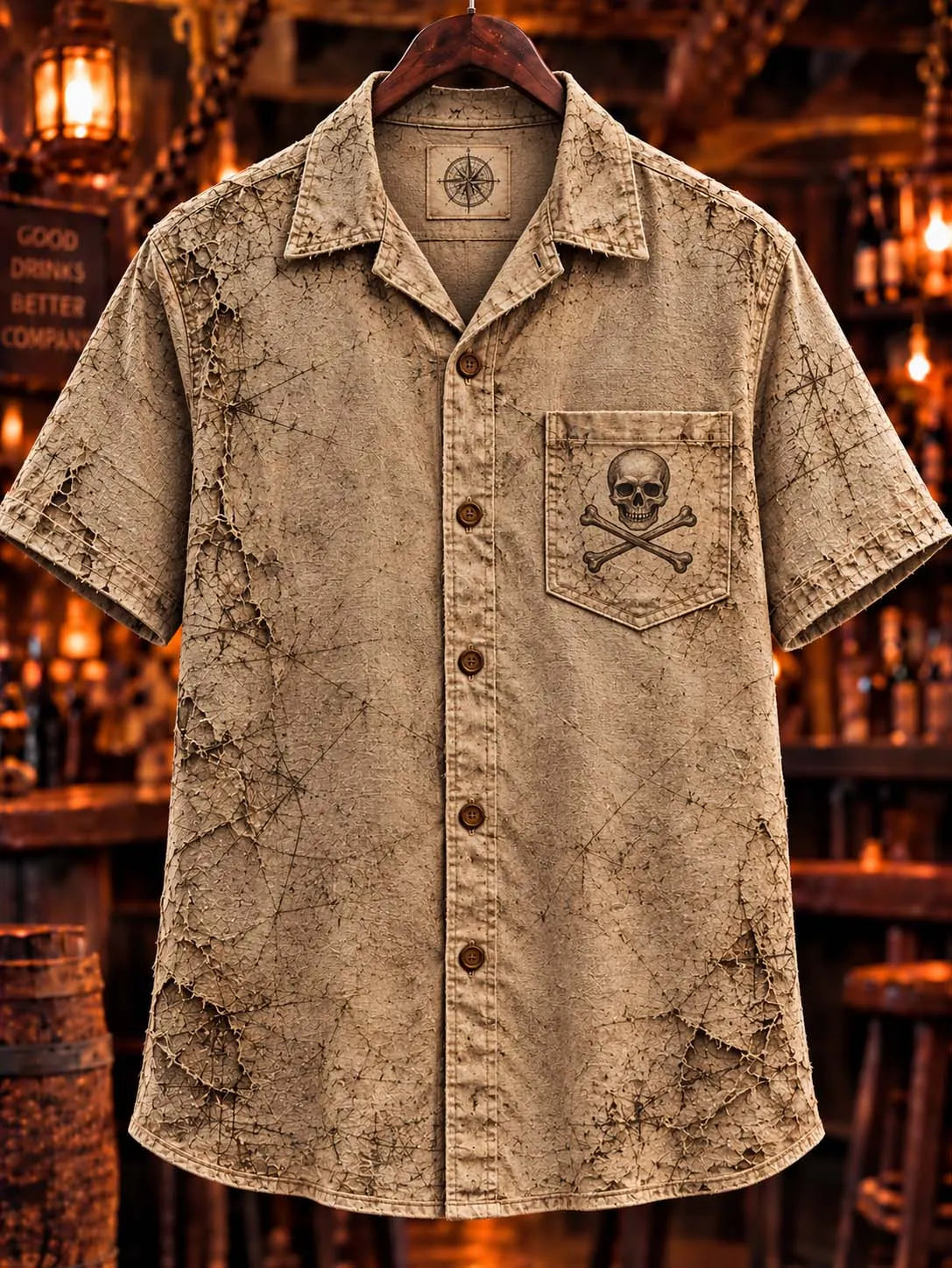 ⚓ Ghost Pirate's Climb To the Crow's Nest Short Sleeve Shirt 🏴‍☠️