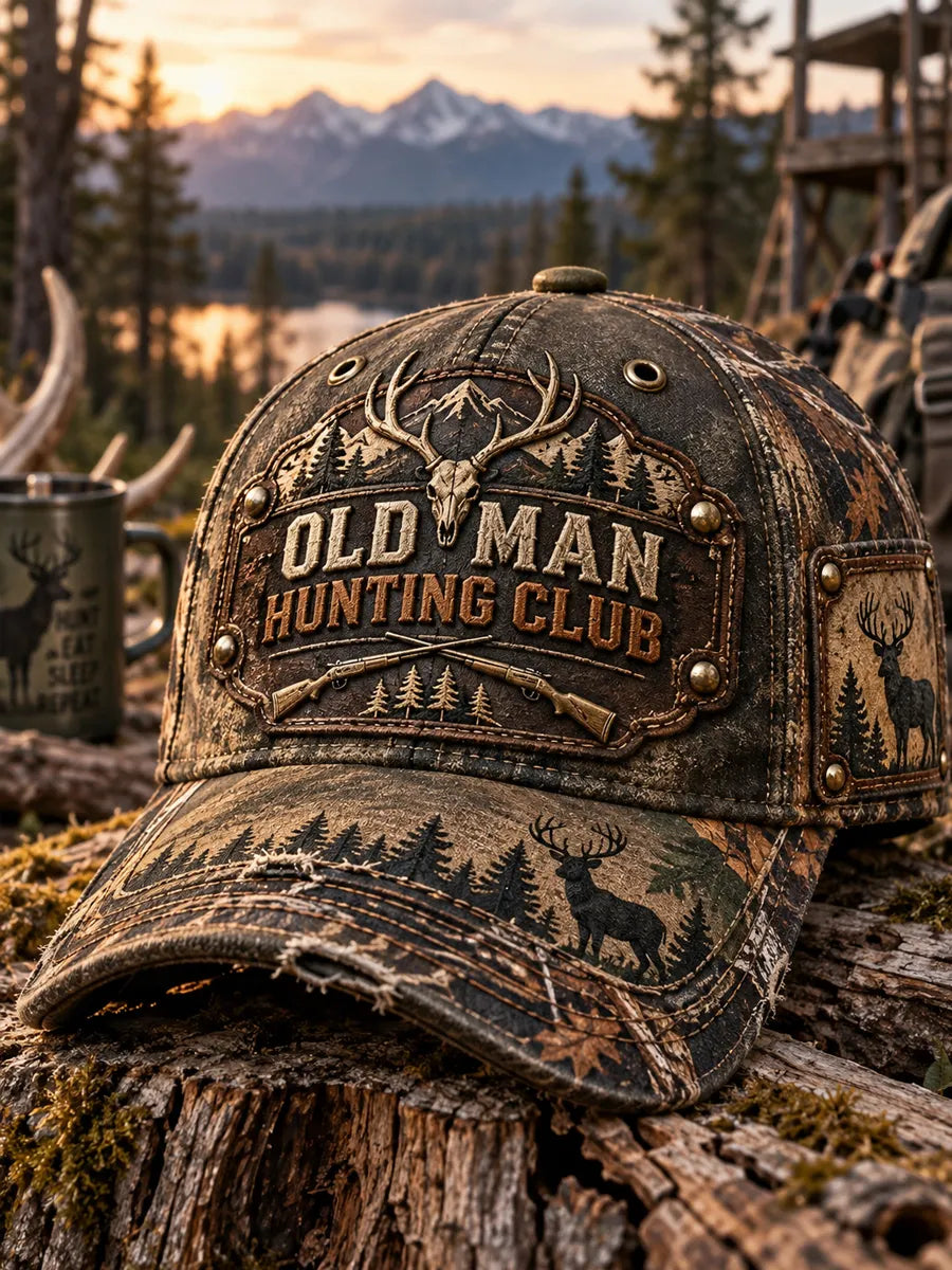 Vintage Hunting Culture Print Baseball Cap