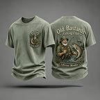 Men's Funny Old Bastards Fishing Club Lifetime Member Print Casual Tee