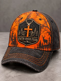 Retro Hunting Culture Faith Art Print Casual Baseball Cap