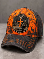 Retro Hunting Culture Faith Art Print Casual Baseball Cap