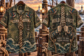 🪢 HOLD FAST Men's Vintage Sailor Tattoo Tightly Gripped Rope Military Green Casual Shirt