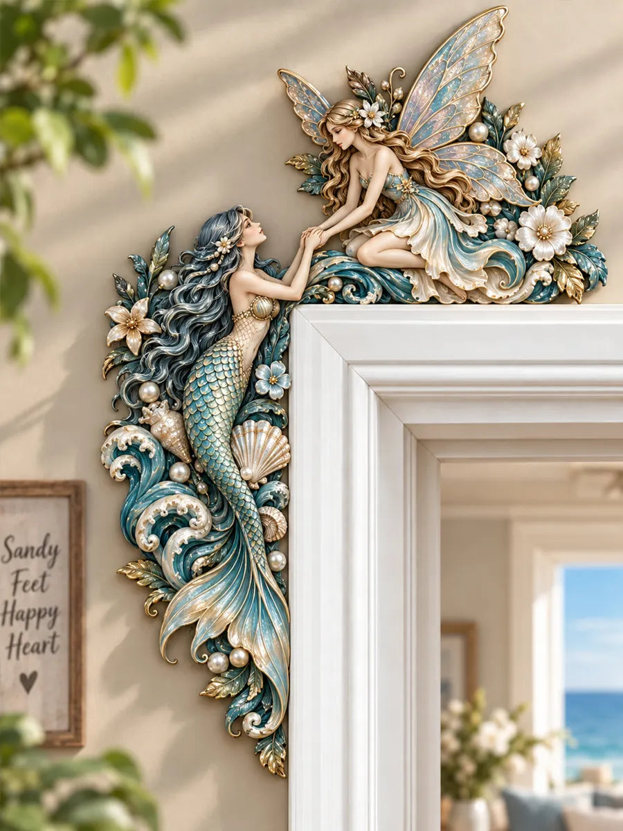 Mermaid Fairy Art Door Corner Decor