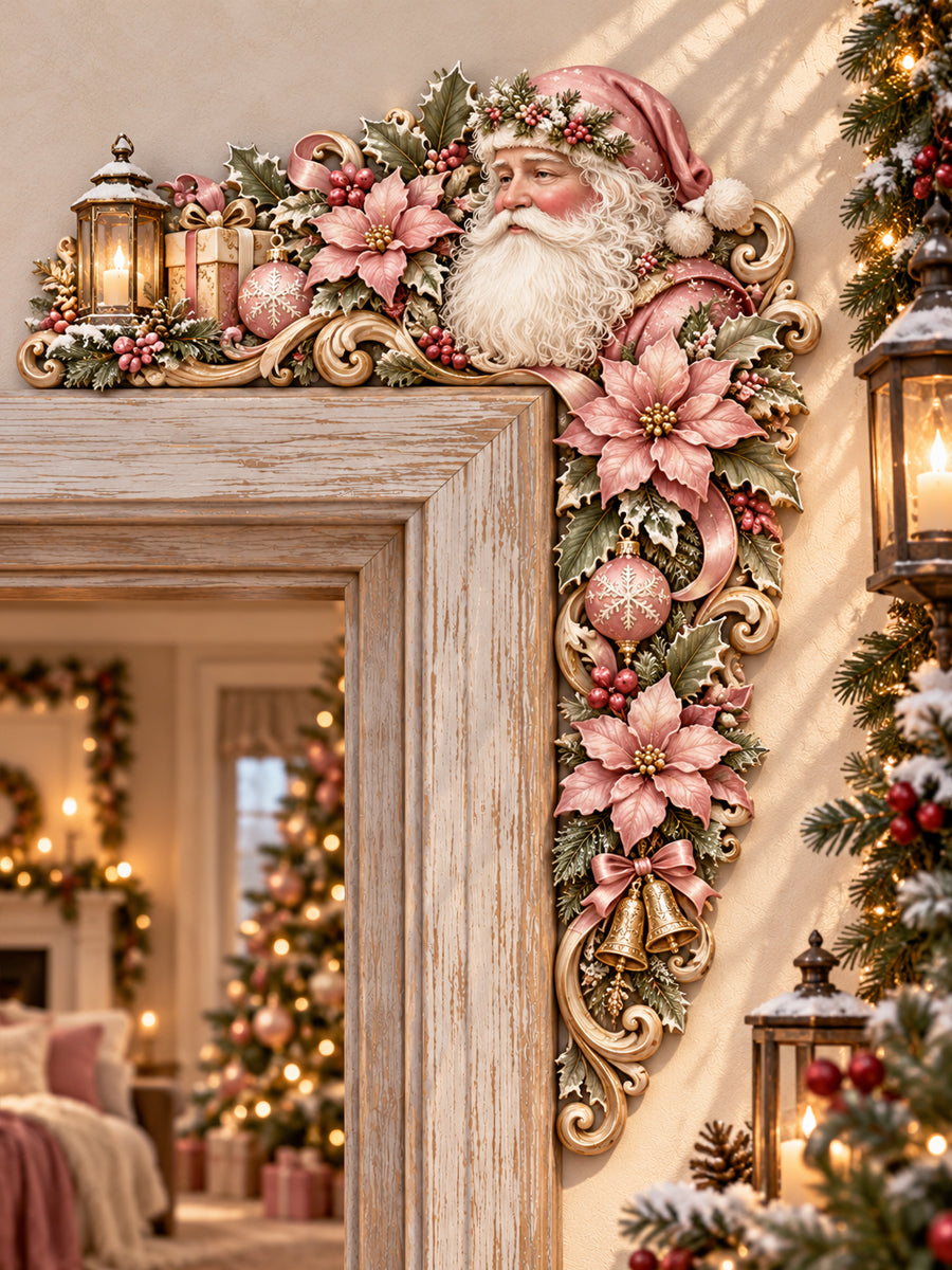 🎄 Vintage Santa Christmas Door Corner Decor