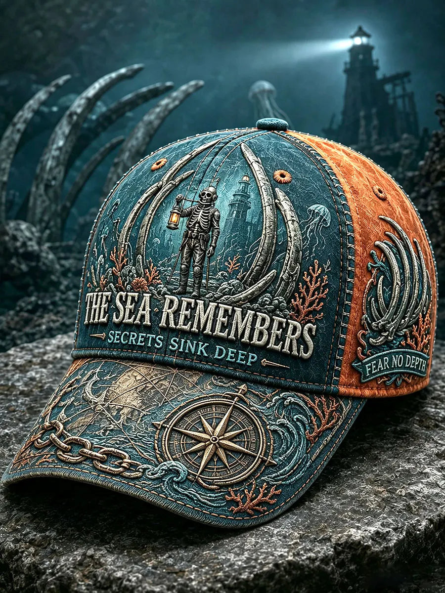 Deep-Sea Skeleton Explorer & Lighthouse Vintage Baseball Cap