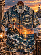🧭 Homeward Bound Vintage Nautical Men's Hawaiian Shirt