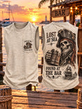 Men’s Pirate Skull Bar Graphic Sleeveless Tank Top