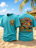 Men's I'm Retired It's 5 O'clock Everywhere Parrot Print Casual Tee