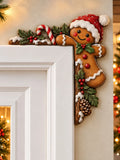 Gingerbread Christmas Door Frame Decor – Festive Holiday Accent