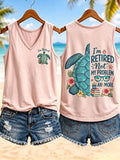 Women's  I'm Retired Not My Problem Anymore  Vacation-Style Casual Vests
