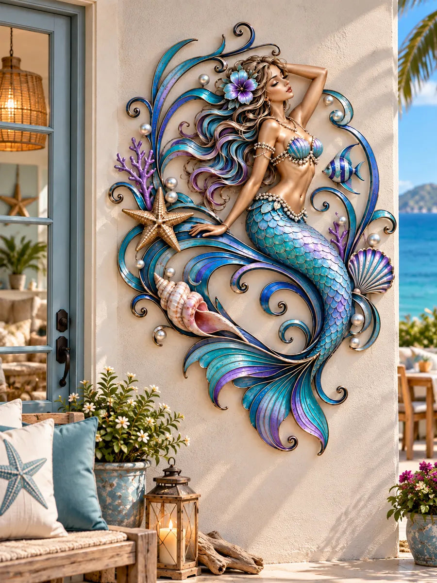 Enchanted Mermaid Coastal Wall Decor