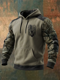 Men's Vintage Western Elk Print Hoodie