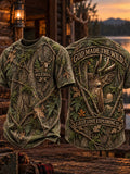 Men’s Retro “GOD MADE THE WILD · I JUST LOVE EXPLORING IT” Hunting Season Printed T-Shirt