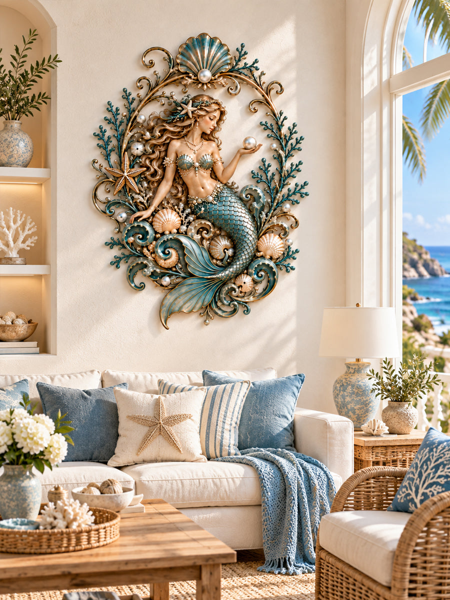 Enchanted Mermaid Coastal Wall Decor