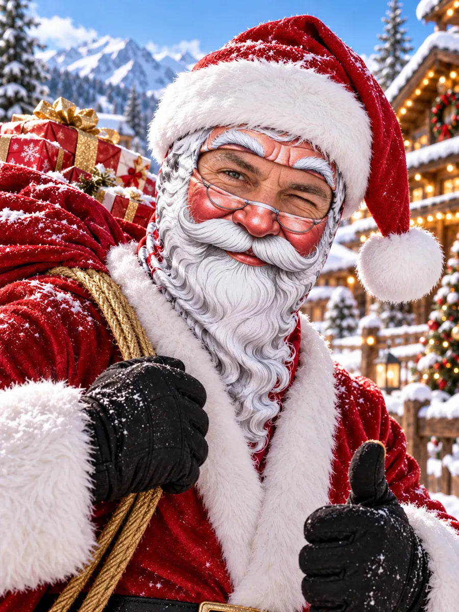 Funny Santa Face Mask – Christmas Winter Balaclava