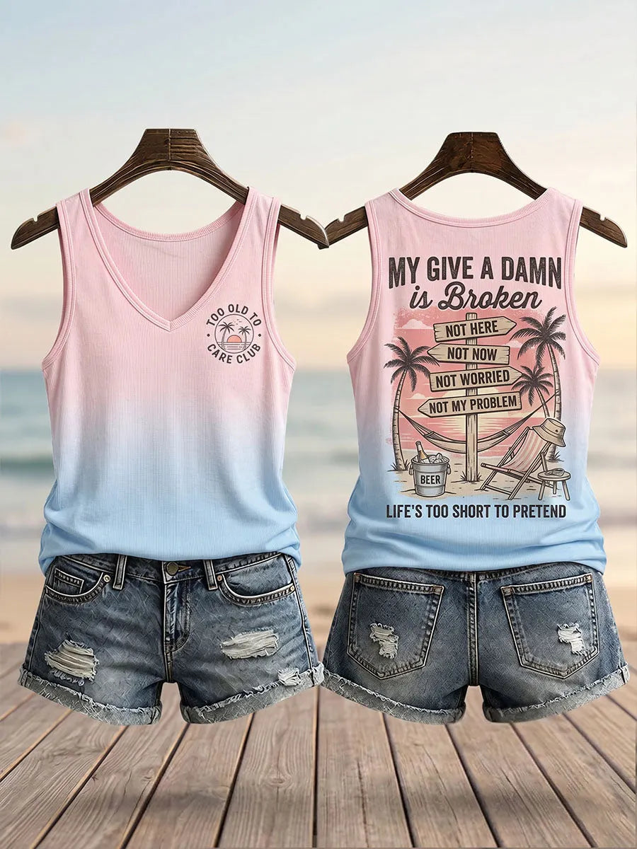 Women's Too Old To Care Club Tank Top